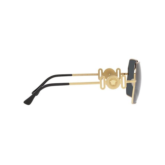 NEW VERSACE VE2248 100287 Irregular Sunglasses - Gold Frame, Dark Grey Lenses
